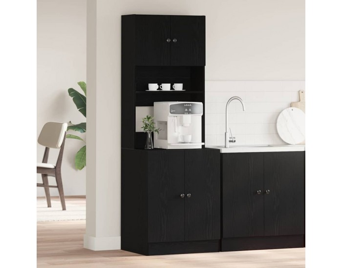 Sonata H Кухненски шкаф Черен дъб 60 x 50 x 180 см Инженерно дърво