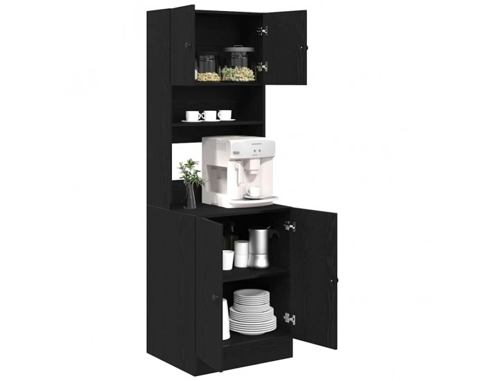 Sonata H Кухненски шкаф Черен дъб 60 x 50 x 180 см Инженерно дърво