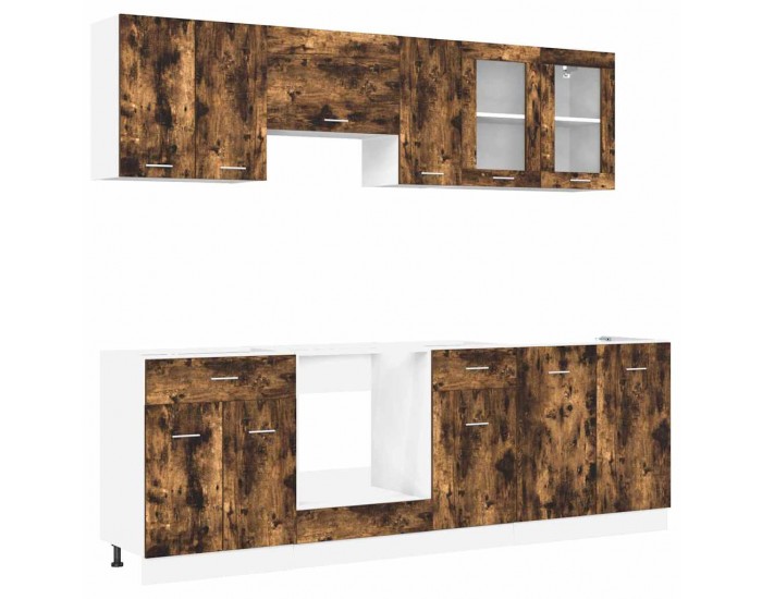 Sonata H Комплект кухненски шкафове с чекмедже Lyon 8 pcs Опушен дъб