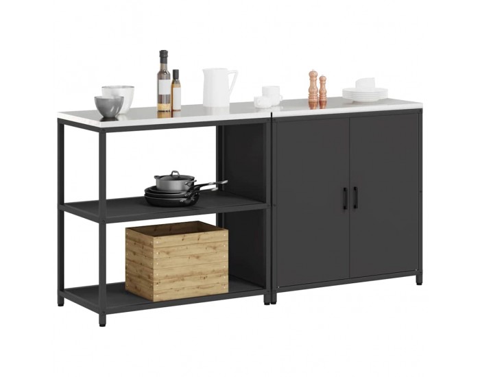 Sonata H Комплект за кухненско съхранение 2 pcs Черно 180 x 50 x 92 см
