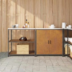 Sonata H Комплект за кухненско съхранение с рафт с врата 2 pcs Ръждясало - Модули Sonata