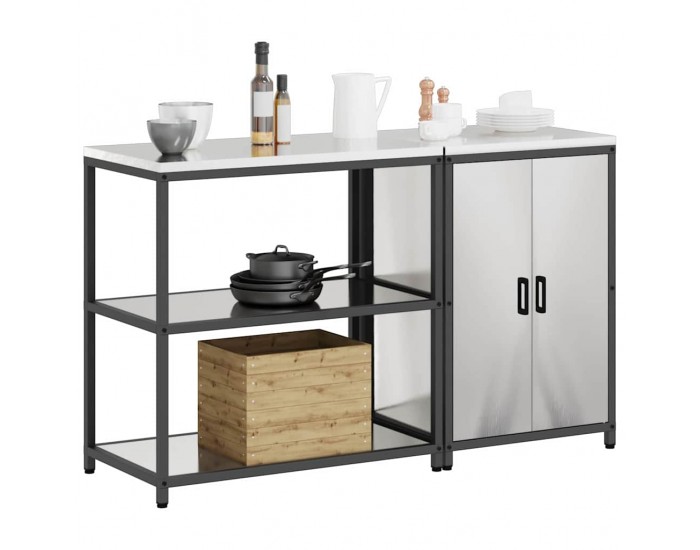 Sonata H Комплект за кухненско съхранение 2 pcs Сив Неръждаема стомана