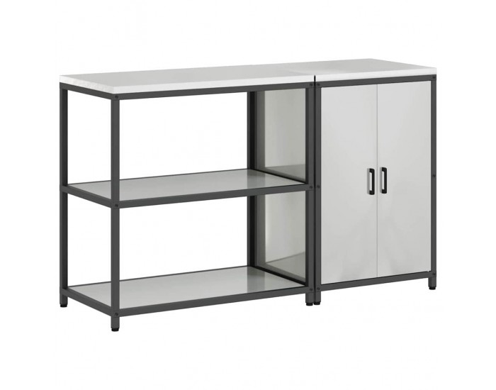 Sonata H Комплект за кухненско съхранение 2 pcs Сив Поцинкована стомана