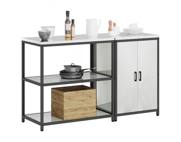 Sonata H Комплект за кухненско съхранение 2 pcs Сив Поцинкована стомана