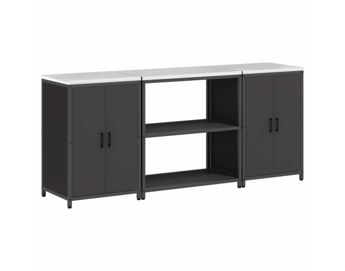 Sonata H Комплект за кухненско съхранение 3 pcs Черно 210 x 50 x 92 см