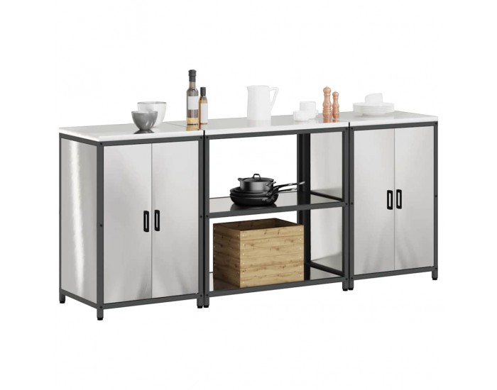 Sonata H Комплект за кухненско съхранение 3 pcs Сив 210 x 50 x 92 см