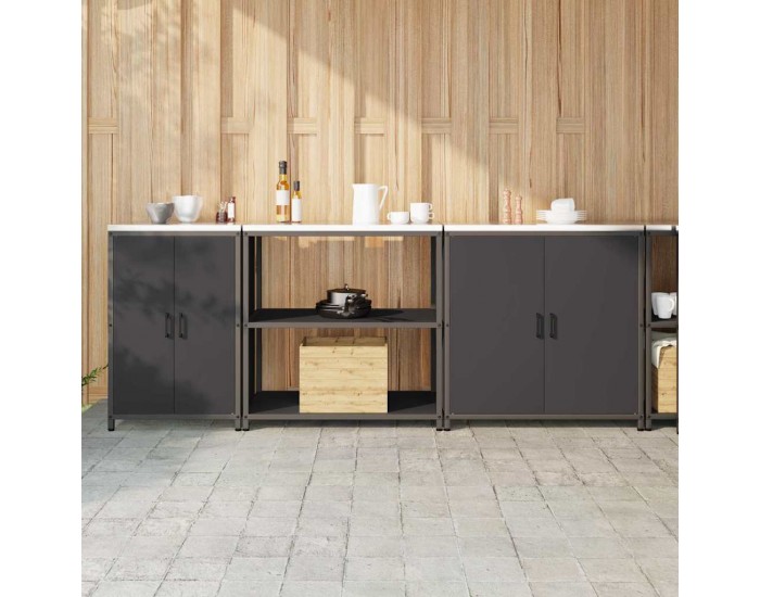 Sonata H Комплект за кухненско съхранение 3 pcs Черно 240 x 50 x 92 см