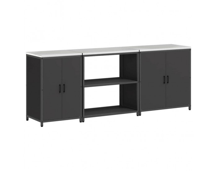 Sonata H Комплект за кухненско съхранение 3 pcs Черно 240 x 50 x 92 см