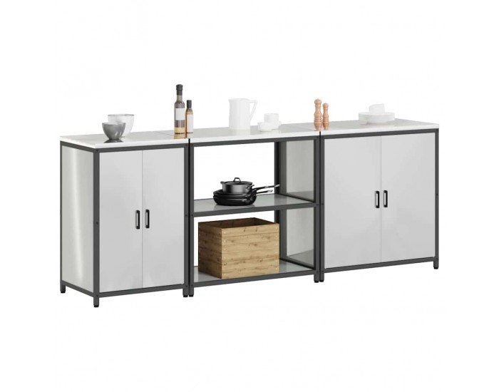 Sonata H Комплект за кухненско съхранение 3 pcs Сив 240 x 50 x 92 см