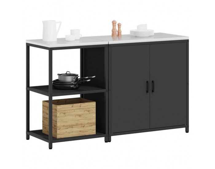 Sonata H Комплект за кухненско съхранение 2 pcs Черно 150 x 50 x 92 см