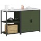 Sonata H Комплект за кухненско съхранение с рафт 2 pcs Маслинено зелено
