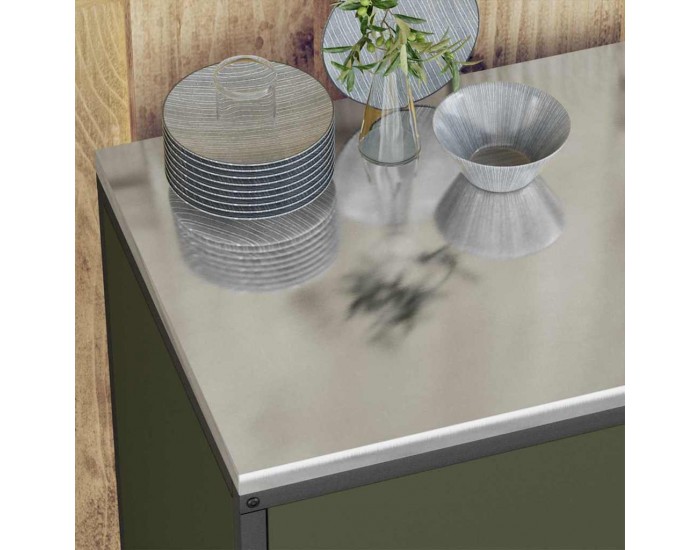 Sonata H Комплект за кухненско съхранение с рафт 2 pcs Маслинено зелено