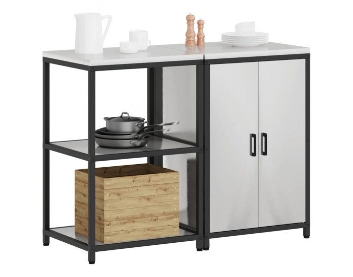 Sonata H Комплект за кухненско съхранение 2 pcs Сив Неръждаема стомана