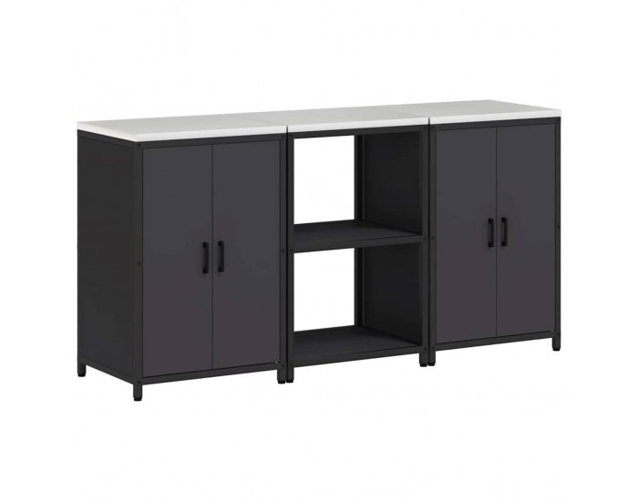 Sonata H Комплект за кухненско съхранение 3 pcs Черно 180 x 50 x 92 см