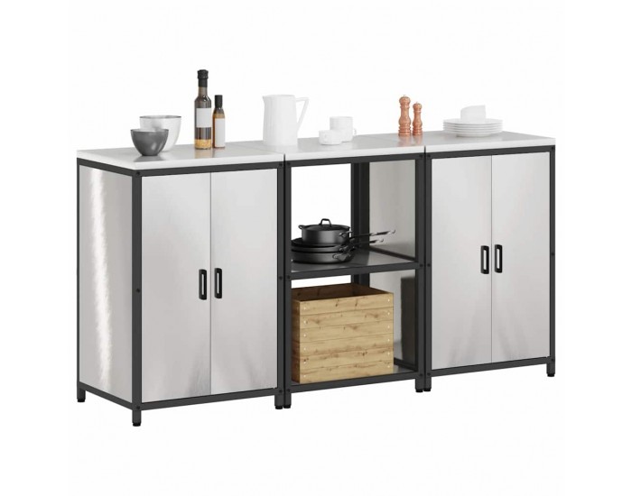 Sonata H Комплект за кухненско съхранение 3 pcs Сив 180 x 50 x 92 см