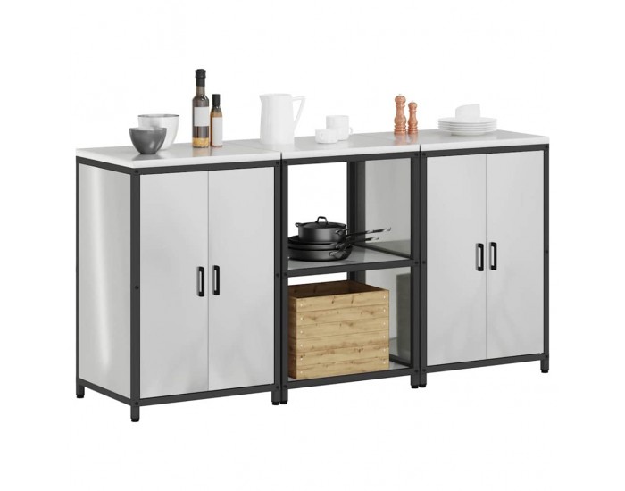 Sonata H Комплект за кухненско съхранение 3 pcs Сив 180 x 50 x 92 см