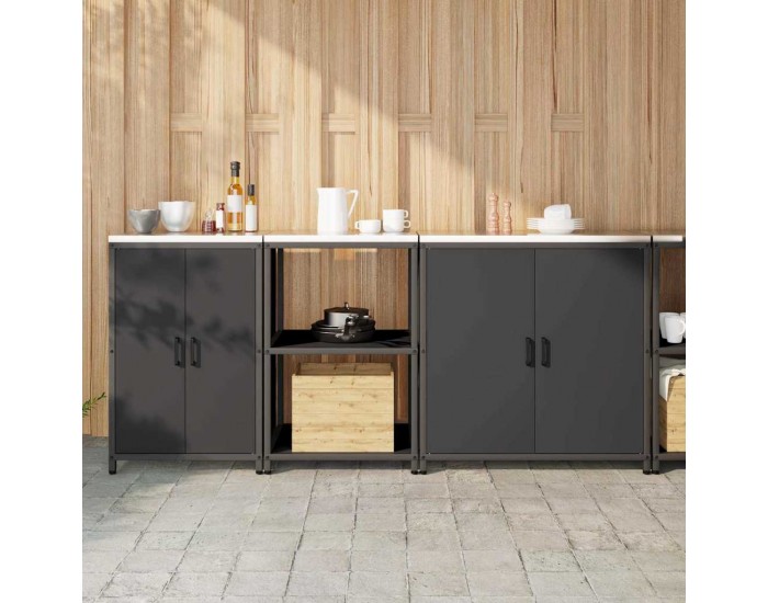 Sonata H Комплект за кухненско съхранение 3 pcs Черно 210 x 50 x 92 см