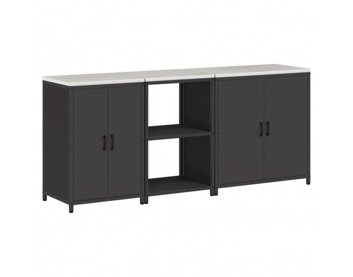 Sonata H Комплект за кухненско съхранение 3 pcs Черно 210 x 50 x 92 см