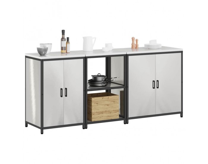 Sonata H Комплект за кухненско съхранение 3 pcs Сив 210 x 50 x 92 см