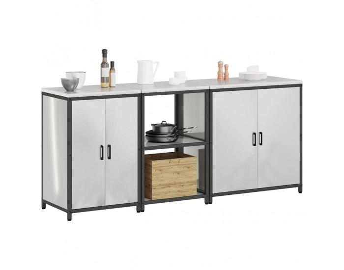 Sonata H Комплект за кухненско съхранение 3 pcs Сив 210 x 50 x 92 см