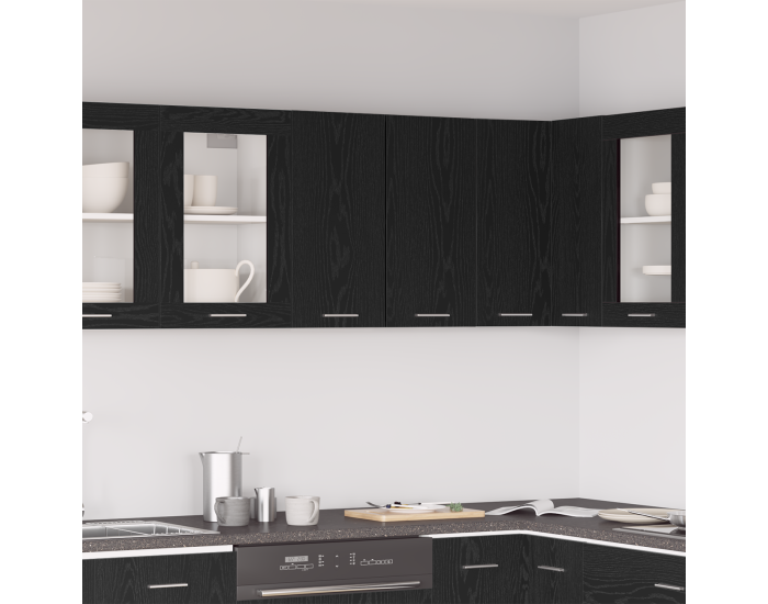 Sonata H Висящ шкаф с рафт Черен дъб 60 x 31 x 60 см Инженерно дърво