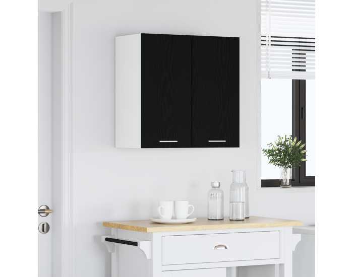 Sonata H Висящ шкаф с рафт Черен дъб 60 x 31 x 60 см Инженерно дърво