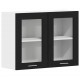 Sonata H Висящ стъклен шкаф Черен дъб 80 x 31 x 60 см Инженерно дърво Sonata H Висящ стъклен шкаф Черен дъб 80 x 31 x 60 см Инженерно дърво