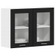 Sonata H Висящ стъклен шкаф Черен дъб 80 x 31 x 60 см Инженерно дърво Sonata H Висящ стъклен шкаф Черен дъб 80 x 31 x 60 см Инженерно дърво