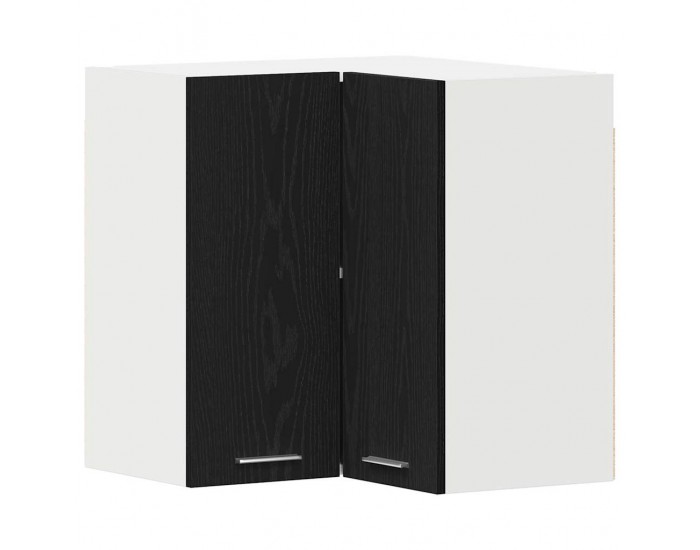 Sonata H Висящ ъглов шкаф Черен дъб 57 x 57 x 60 см Инженерно дърво