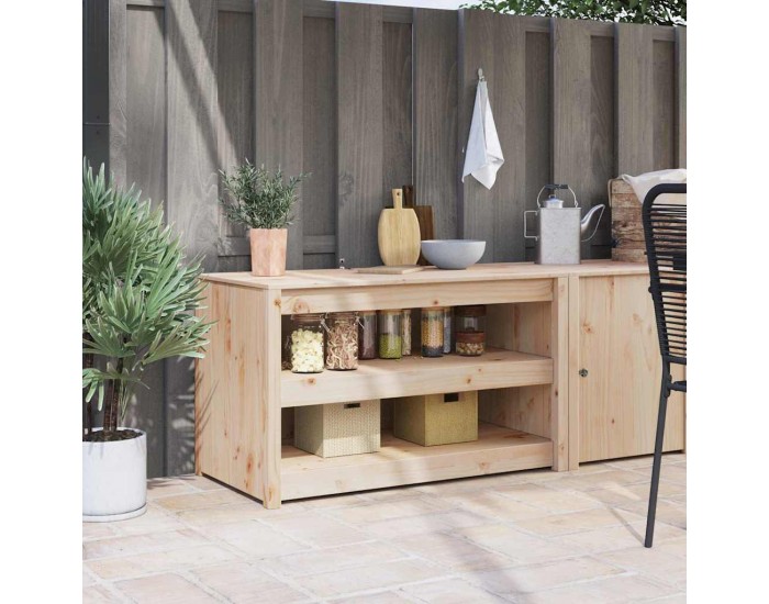 Sonata H Кухненски шкаф Кафяво 106 x 55 x 64 cm Масивна борова дървесина