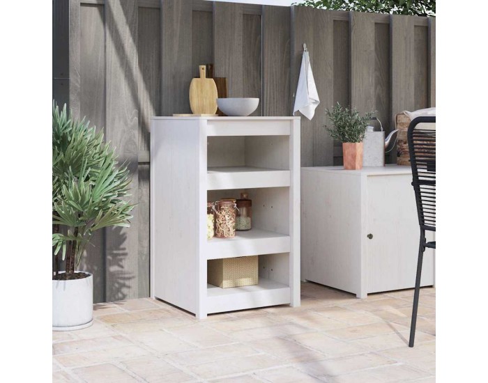 Sonata H Кухненски шкаф Бяло 55 x 55 x 92 cm Масивна борова дървесина