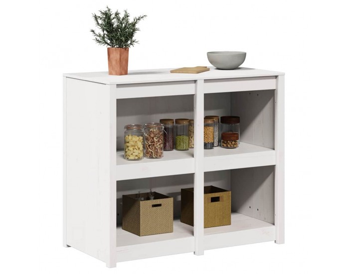 Sonata H Кухненски шкаф с рафт Топло бяло 106 x 55 x 92 cm