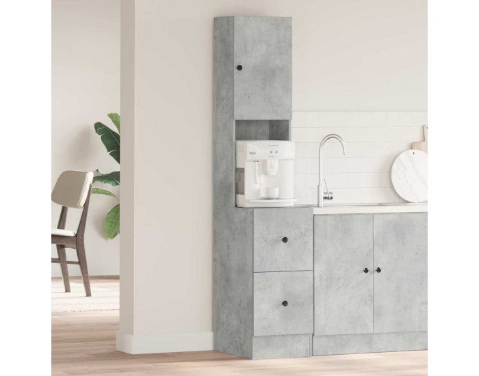 Sonata H Кухненски шкаф с чекмедже Сив 35 x 50 x 180 см Инженерно дърво