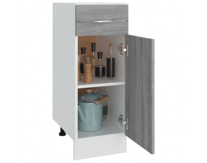 Sonata H Шкаф с чекмеджета Lyon, сив, цвят сонома, 30x46x81,5 см, инженерно дърво