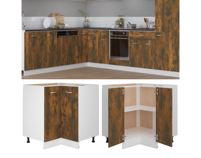 Sonata H Кухненски шкаф Lyon опушен дъб 75,5x75,5x81,5 см Инженерно дърво