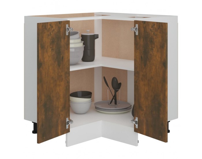 Sonata H Кухненски шкаф Lyon опушен дъб 75,5x75,5x81,5 см Инженерно дърво