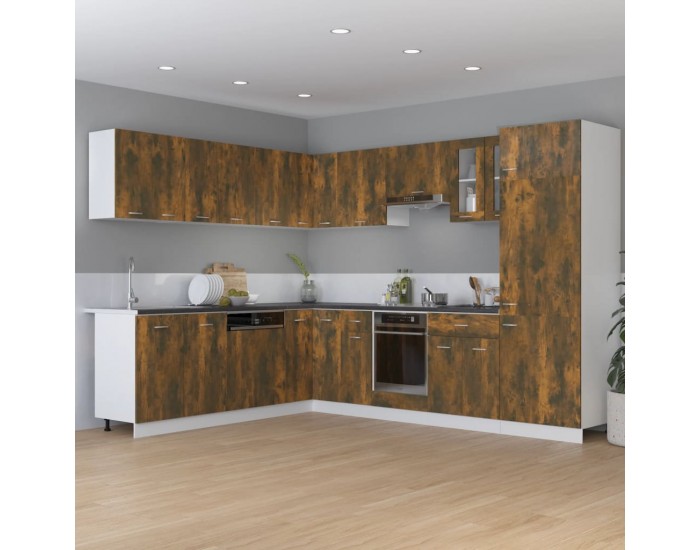 Sonata H Кухненски шкаф Lyon опушен дъб 75,5x75,5x81,5 см Инженерно дърво