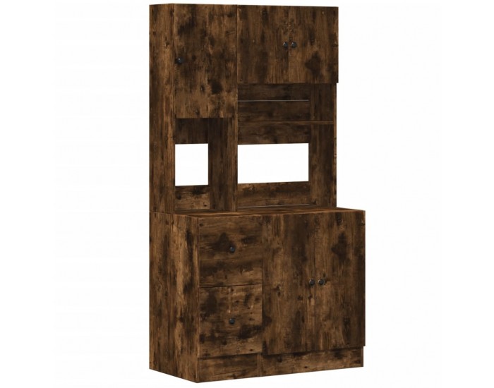 Sonata H Кухненски шкаф, опушен дъб, 95x50x180 см, инженерно дърво