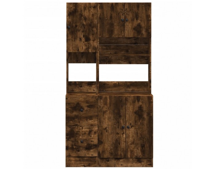 Sonata H Кухненски шкаф, опушен дъб, 95x50x180 см, инженерно дърво