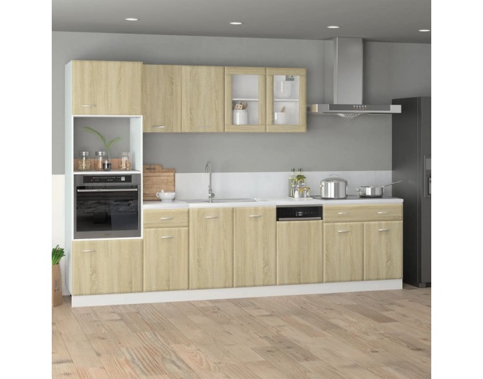 Sonata H Комплект кухненски шкафове, 7 части, Lyon, дъб сонома, инженерно дърво