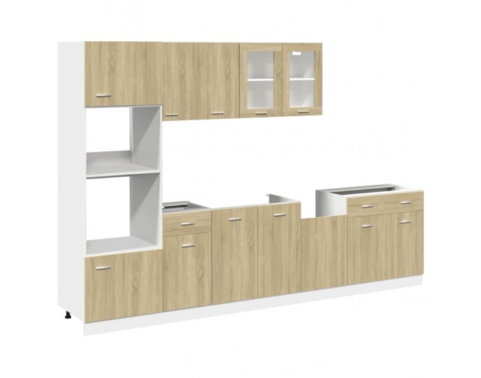 Sonata H Комплект кухненски шкафове, 7 части, Lyon, дъб сонома, инженерно дърво