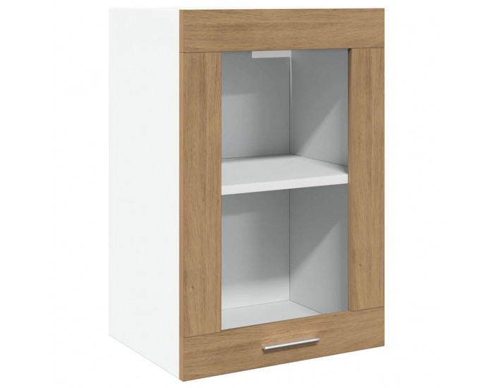 Sonata H Висящ стъклен шкаф Lyon, дъб Artisan, 40x31x60 см, инженерно дърво