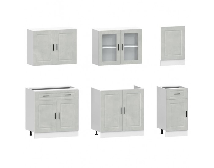 Sonata H Комплект кухненски шкафове от 7 части Kalmar, инженерно дърво