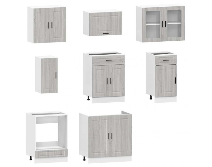 Sonata H Комплект кухненски шкафове от 8 части Kalmar, инженерно дърво