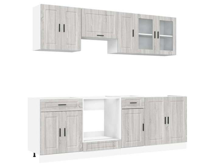 Sonata H Комплект кухненски шкафове от 8 части Kalmar, инженерно дърво