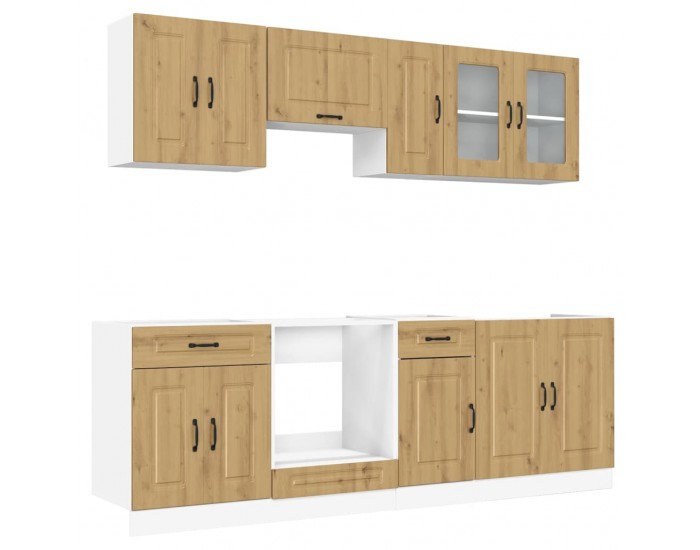 Sonata H Комплект кухненски шкафове от 8 части Kalmar, инженерно дърво