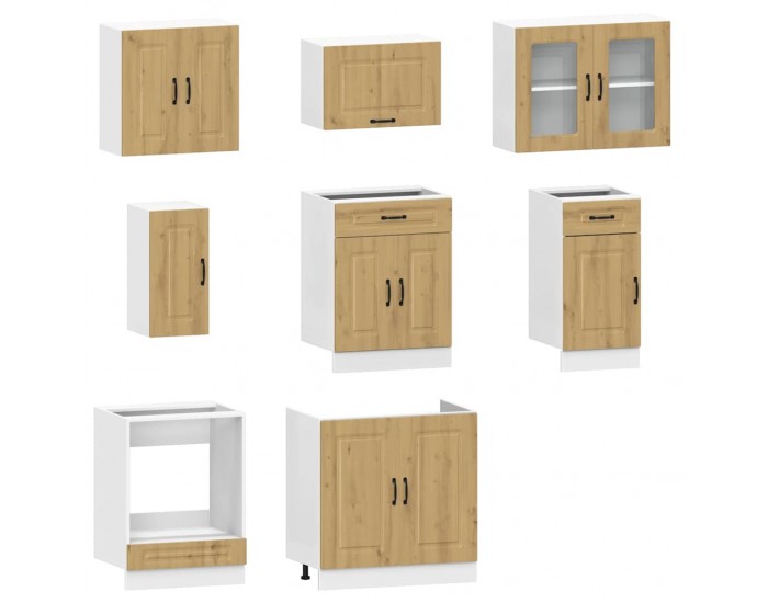 Sonata H Комплект кухненски шкафове от 8 части Kalmar, инженерно дърво
