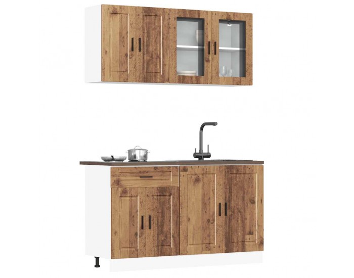 Sonata H Комплект кухненски шкафове от 4 части Porto Старо дърво Инженерно дърво