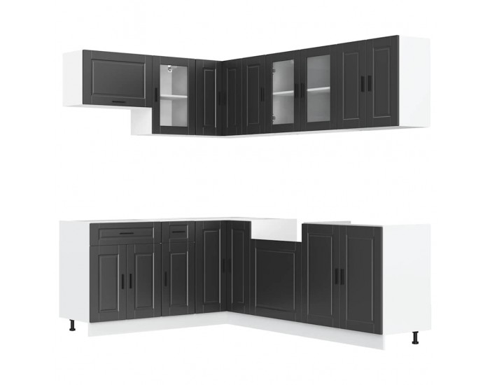 Sonata H Комплект кухненски шкафове от 11 части Porto, инженерно дърво