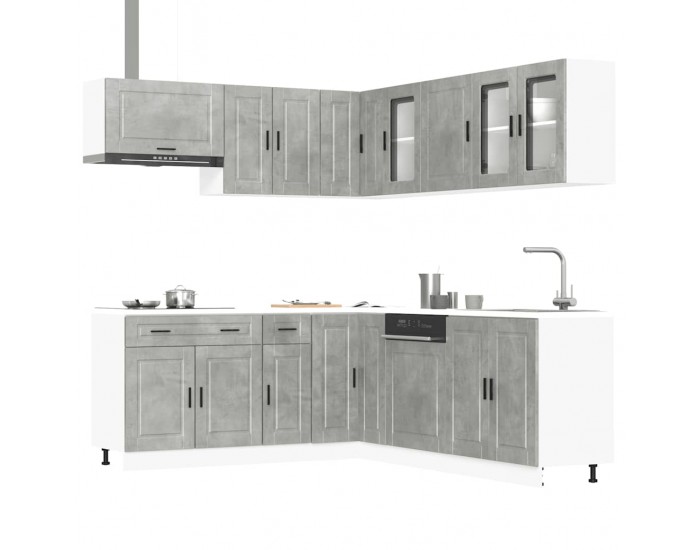 Sonata H Комплект кухненски шкафове от 11 части Porto, инженерно дърво